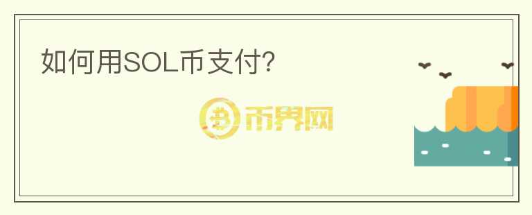 如何用SOL币支付？
